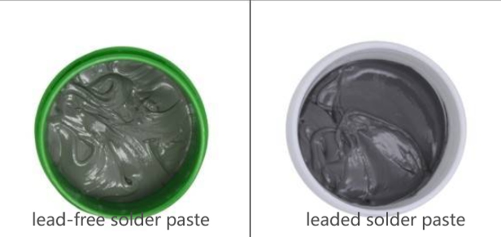 lead-free solder paste and leaded solder paste